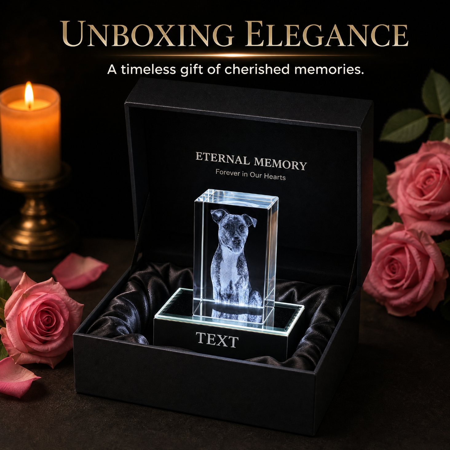 Perrangnic 3D Crystal Photo, Personalized Photo Gift for Women, Wife, Her, Him, Men, Mom, Great Customized Gift With Your Own Photo, for Anniversary, Wedding, Birthday, Custom Glass 3D Laser Etched Picture Frame - Rectangle Small