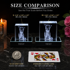 Perrangnic 3D Crystal Photo, Personalized Photo Gift for Women, Wife, Her, Him, Men, Mom, Great Customized Gift With Your Own Photo, for Anniversary, Wedding, Birthday, Custom Glass 3D Laser Etched Picture Frame - Rectangle Small
