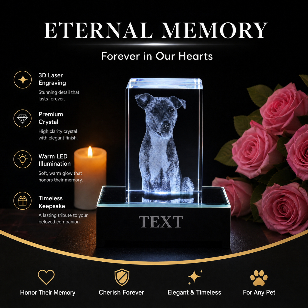 Perrangnic 3D Crystal Photo, Personalized Photo Gift for Women, Wife, Her, Him, Men, Mom, Great Customized Gift With Your Own Photo, for Anniversary, Wedding, Birthday, Custom Glass 3D Laser Etched Picture Frame - Rectangle Small